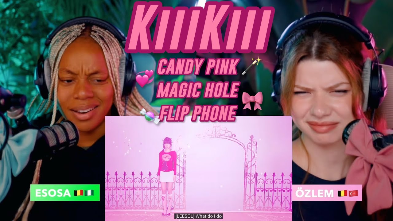 KiiiKiii 키키 'Candy Pink Magic Hole Flip Phone 나 어떡해' Stop Motion reaction
