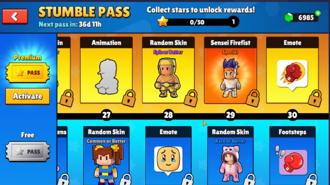 Stumble Guys New 045 Stumble Pass 😱 New Free Special Skin And Fire