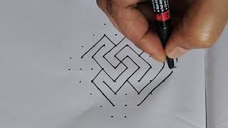 10X2 Dots Kolam Simple And Easy Rani Designs Easy Kolam For Beginners Daily Muggulu Kolam