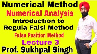 Numerical Analysis Bsc 3rd year // Numerical Method Bca Sem 2 // False Position Method (L-3)