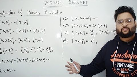 PROPERTIES OF POISSON BRACKET || CSIR NET || GATE || HINDI ENGLISH