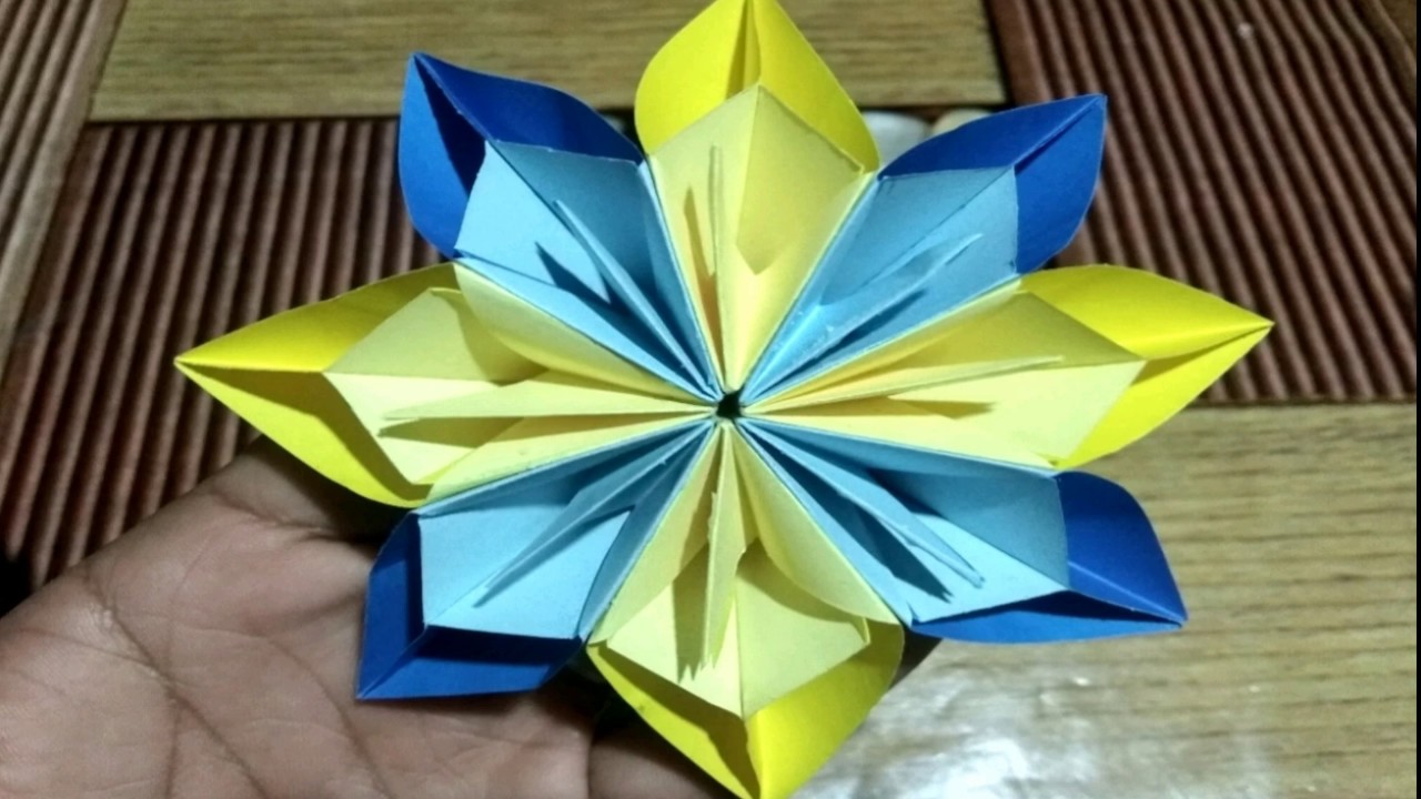 cara membuat bunga dari kertas origami yang simple Membuatku