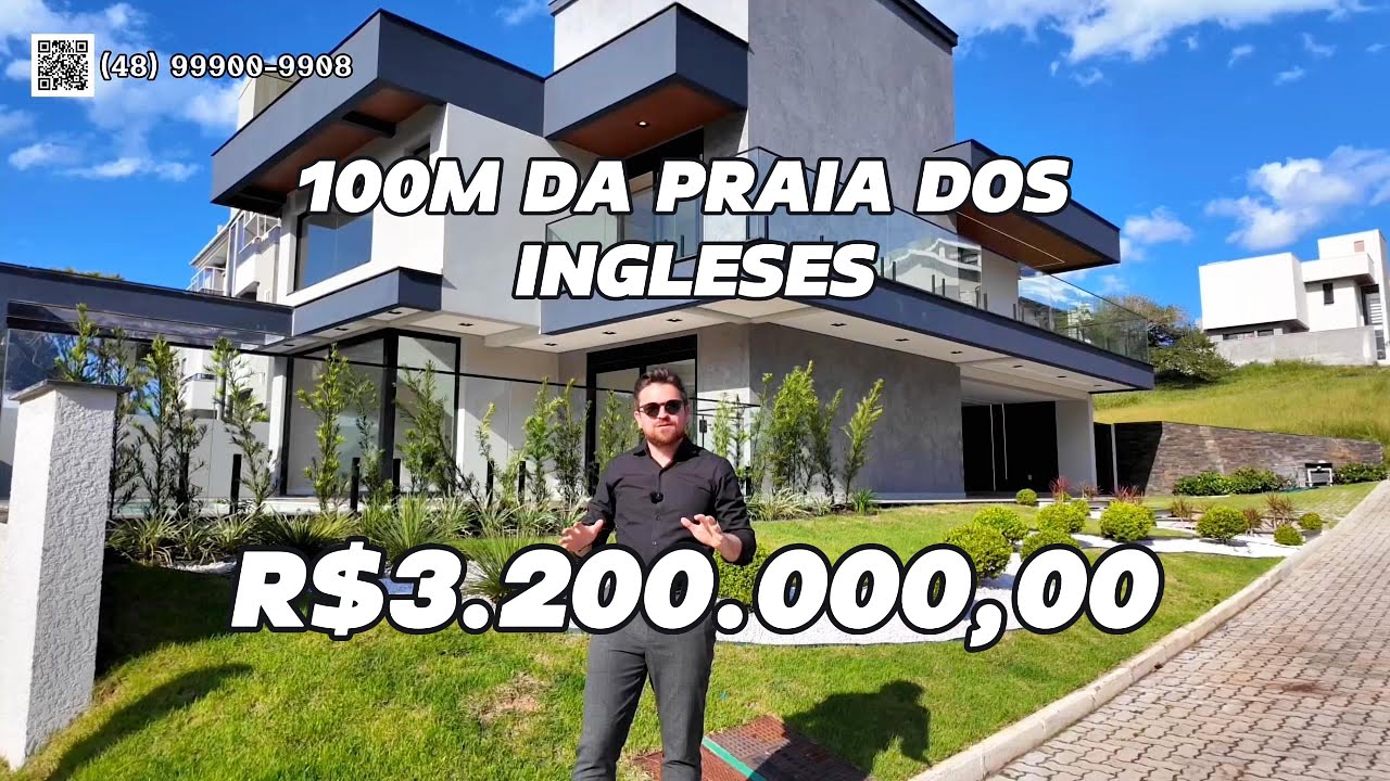 🏝️ Essa casa de R$ 3.200.000 fica a 100 metros da praia dos Ingleses!