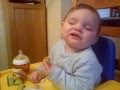 Baby Sleeping and Eating very funny
