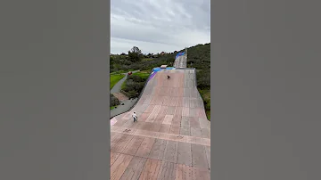 Dropping Into The Worlds LARGEST Quarter Pipe Skateboarding Shorts 