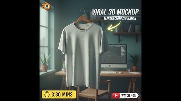 The EASIEST Way to Create a 3D T-Shirt Mockup | Blender Cloth Simulation Tutorial
