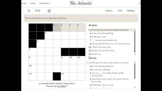 The Atlantic Crossword 30/09/2026