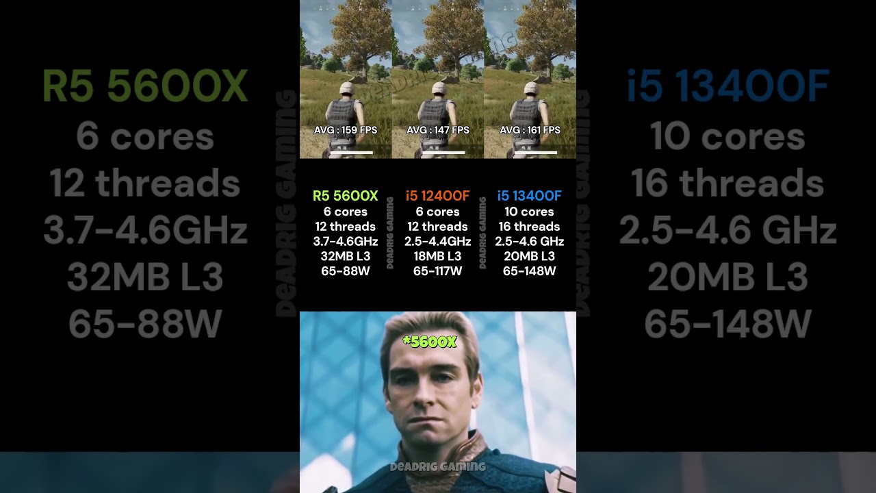 i5 13400F vs Ryzen 5 5600X vs i5 12400F #pcgaming #cpu