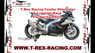 T-Rex Racing Fender Eliminator and Luggage Rack For Aprilia RSV4 1100.