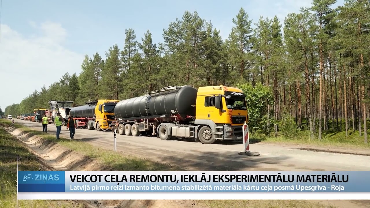 Talsu novadā testē jaunu ceļu būves tehnoloģiju
