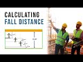 How to calculate fall distance  fall protection safety hazards training oregon osha