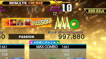 [DDR A20 NONSTOP] PASSION [Single-CHALLENGE] 997,880 FC by DDR-KOJI