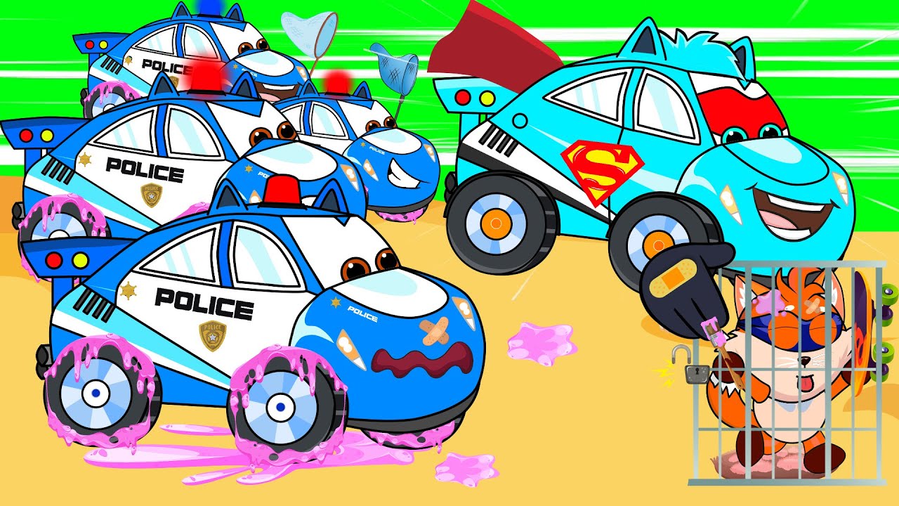 LOOK Super Hero Car Police Car Play Together With Baby Car look-super-hero-car-police-car-play-together-with-baby-car