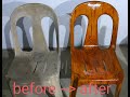 restoring monoblock chair and turn into wood like chair