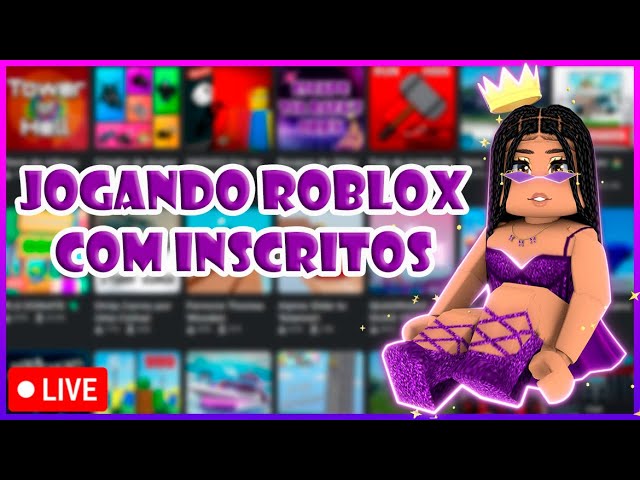 LIVE - 🤩 ROBLOX AO VIVO 🤩 JOGANDO COM INSCRITOS NAS FÉRIAS 🤩 VEM PRA  LIVE ♥ 