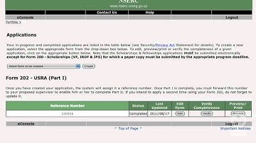 NSERC USRA program application tutorial