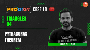 Triangles🔺 L-4 | Pythagoras Theorem | Class 10 Maths NCERT Solutions | CBSE 10🔥Prodigy | ✌️ Vedantu