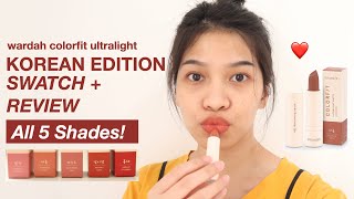 WARDAH KOREA LIMITED EDITION WARDAH COLORFIT ULTRALIGHT MATTE LIPSTICK KOREAN EDITION ❤