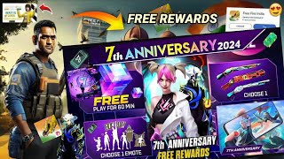 7th Anniversary Free Bundle Rewards🥳😱| Ob45 Update Pink Diamond | Free Fire New Event | Ff New Event