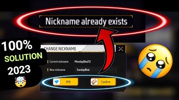 Free Fire NickName Already Exists Problem😥 | Name Already Exists Free Fire 2023 | Nickname Already