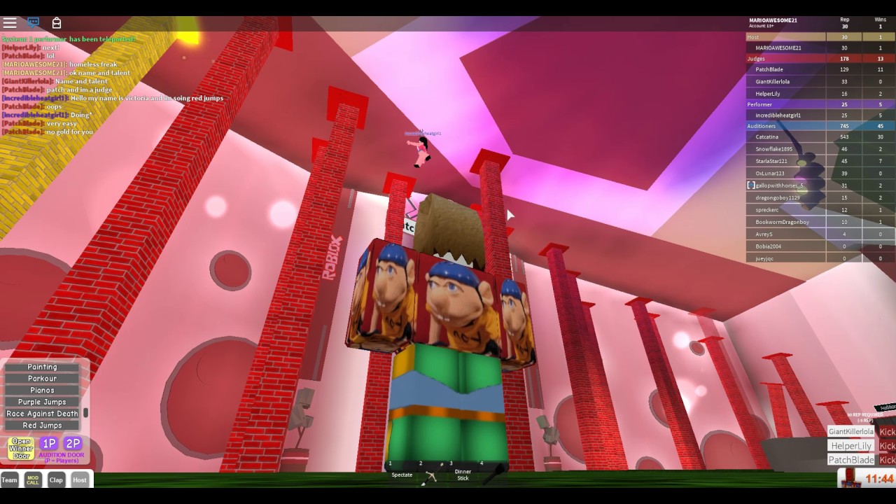 Being Host In Roblox Got Talent Youtube - roblox got talent severs