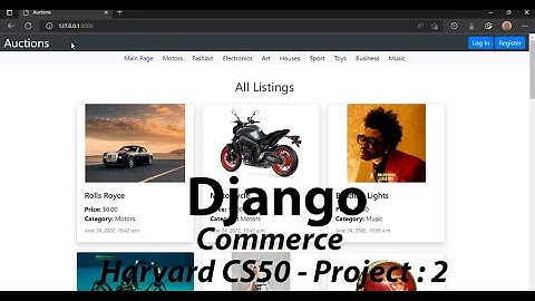 CS50 Project 2 (Commerce) - CS50