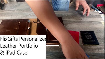 FlixGifts Custom Size Leather Portfolio for A4, Legal and Letter Papers