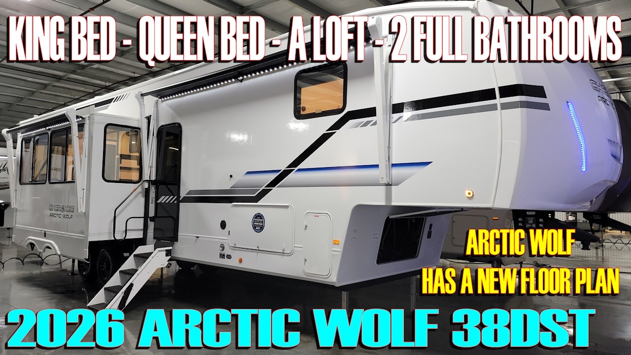NEW BUNKHOUSE MODEL FOR 2026 Arctic Wolf 38DST Fifth Wheel by