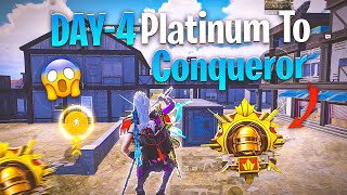 😱 DAY-4 Platinum To Conqueror In BGMI 🥵 -iPhoneXR,11,12,13,14,14pro,14promax15,15Pro,15ProMax