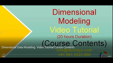 Dimensional Data Modeling  Video Tutorial Course Contents