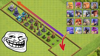 Defense formation vs every troops (Clash of Clans)