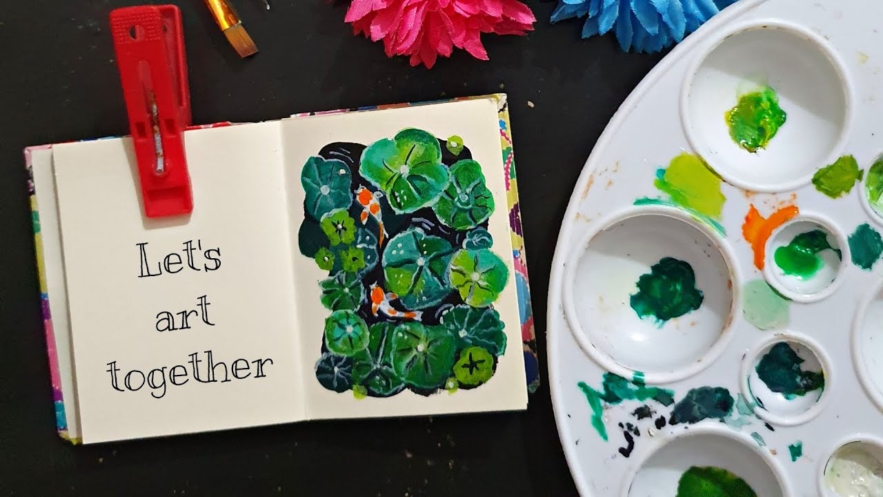 Mini Painting tutorial for beginners. Easy way to art. Acrylic painting ...