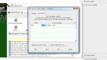 Import various aperture lists and view RS-274D Gerber files.