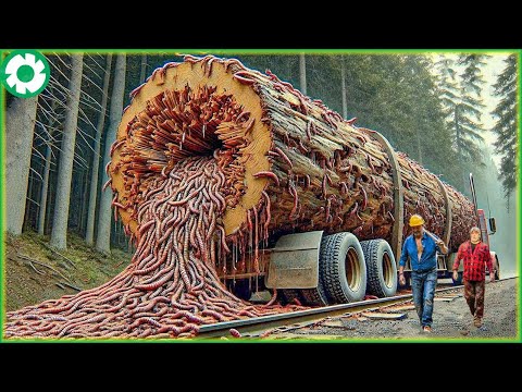 Extreme Dangerous Big Logging Wood Truck Driving Skill | Biggest Heavy Machinery Machines #2