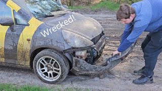 Offroading the 500 euro honda jazz beater (wrecked some parts)