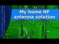 Ham Radio -  Viewer Request -  My home HF antenna solution, 160-10 on a small city lot!