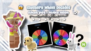 Mystery Wheel Decides What Pet I Make Neon In Adopt Me! 😱✨ | acaivsx