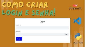 STREAMLIT | Como Criar uma Tela de Login com Streamlit em Minutos! 🚀 (Passo a Passo Completo)