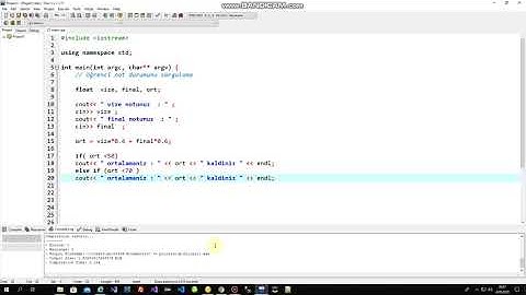 14 C++ Programlama öğrenci not durumunu hesaplama