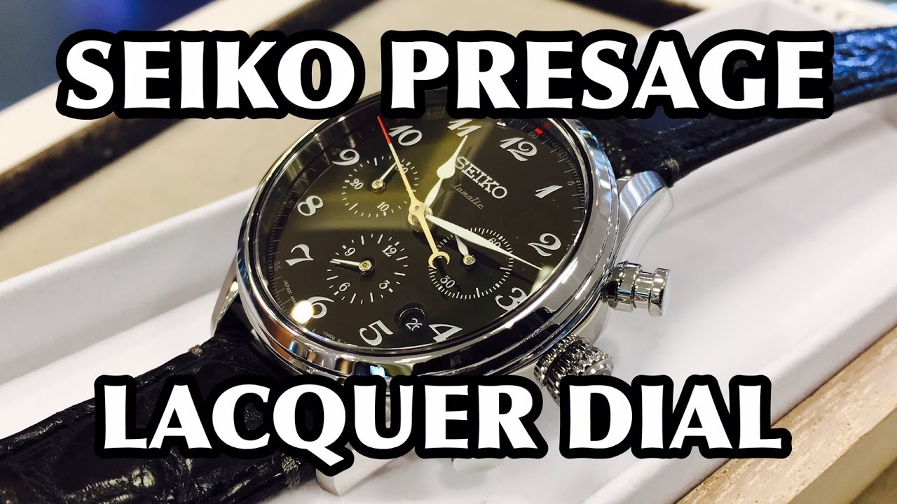 SEIKO PRESAGE CHRONOGRAPH LACQUER DIAL SRQ021J1 SARK003 SARD012 SARD013 -  YouTube