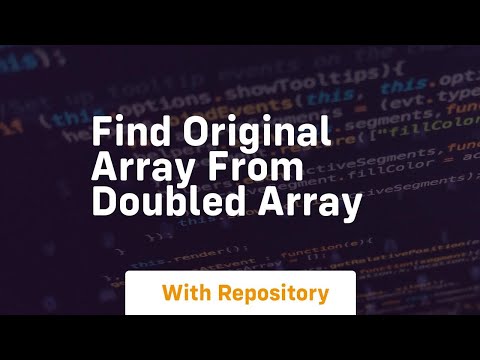 find original array