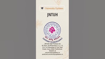 JNTUH Hall Tickets for B.Tech / B.Pharmacy 1-1,1-2, 2-2, 3-2 Sem & 1st Year Exam June 2022 Published