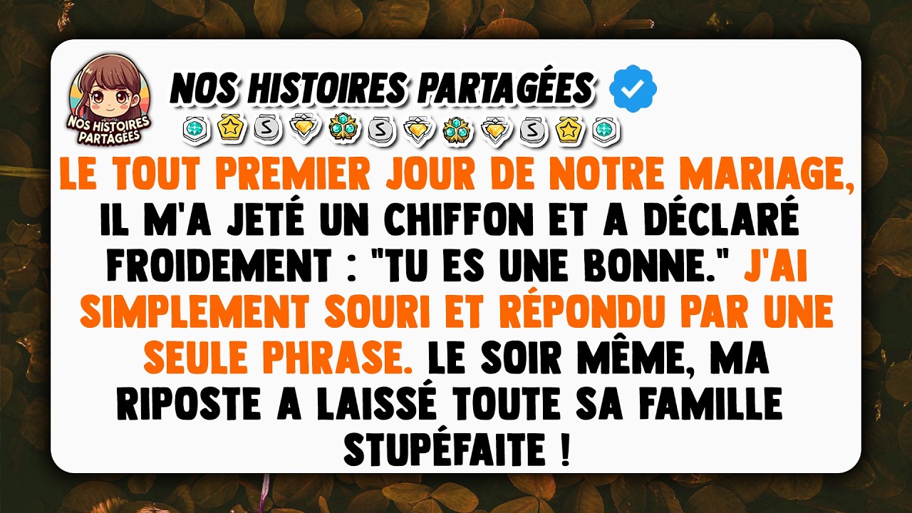 Le lendemain de mon mariage, mon mari m’a jeté un torchon sale en plein visage. L’eau grasse a coulé sur mes joues, et sa mère souriait dans l’encadrement de la porte. Nous étions dans leur...