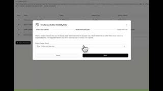 How to Add a Rule in Button Visibility Rules