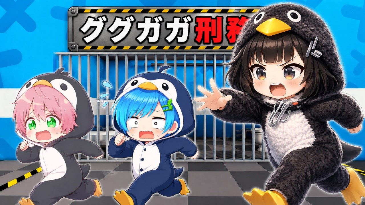友達と『ググガガペンギン』にイタズラをしてググガガ刑務所から脱獄するロブロックス【 ROBLOX】まひてる
