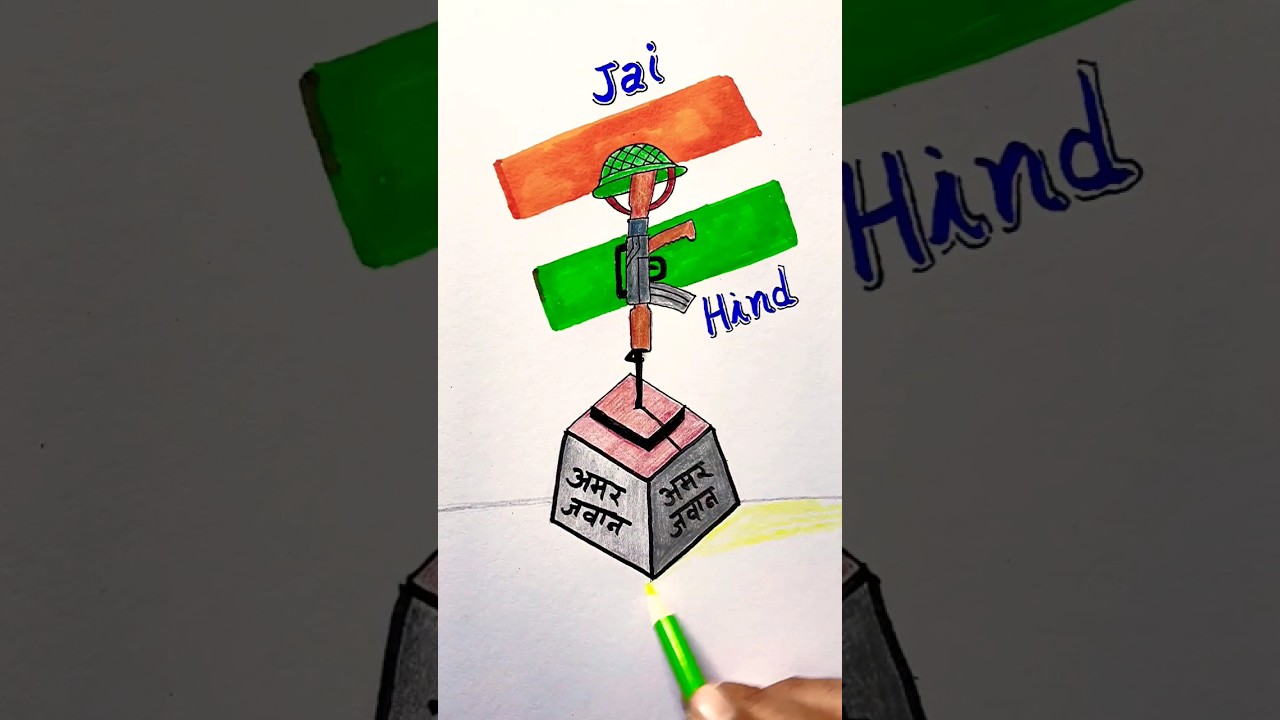 Kargil vijay diwas drawing | How to draw kargil vijay diwas | kargil vijay  diwas - YouTube