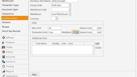How to insert inventory in SambaPos5 | Insert inventory in sambapos 5