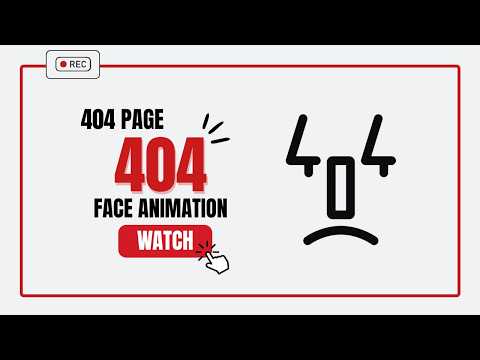 Creative 404 Page Animation with Pure HTML & CSS | SVG Animation Step by Step