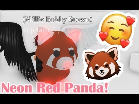 Roblox Adopt Me Neon Red Panda Youtube