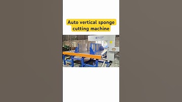 Automatic vertical sponge cutting machine with  double side cut #spongecuttingmachine #machinery